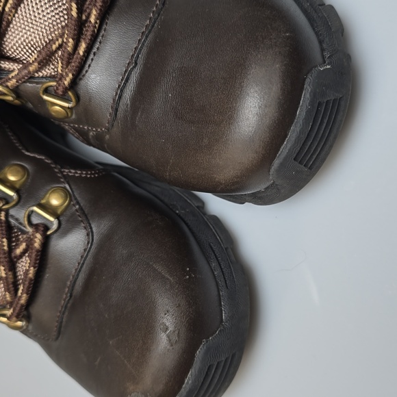 Deer Stags Gorp Hiking Boots Boys Size 1.5M Brown Thinsulate Insulation Leather - Picture 7 of 16